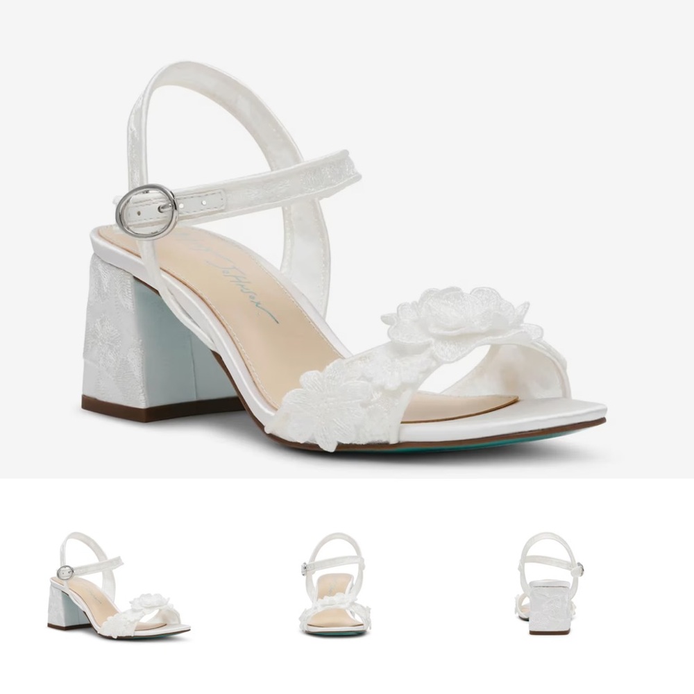 8.5 betsey johnson bridal heels